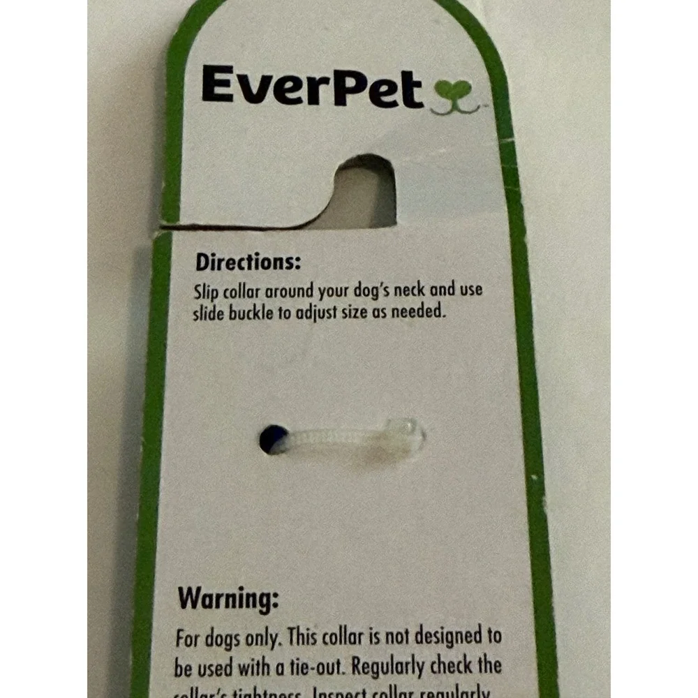 EverPet Blue Adjustable Dog Collar Small 15.75 Inch Nylon Buckle C0095